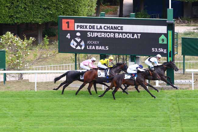 Photo d'arrivée de la course pmu PRIX DE LA CHANCE à SAINT-CLOUD le Vendredi 13 septembre 2019