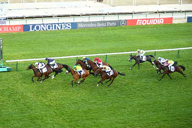 Photo d'arrivée de la course pmu PRIX DES BELLES FILLES à LONGCHAMP le Samedi 21 septembre 2019