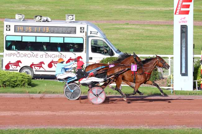 Photo d'arrivée de la course pmu PRIX DE LA PORTE DE COURCELLES à ENGHIEN le Lundi 30 septembre 2019