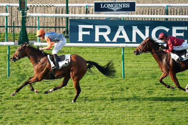 Photo d'arrivée de la course pmu PRIX DU BASSIN DU PRINCE à CHANTILLY le Vendredi 11 octobre 2019