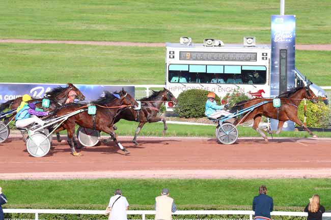 Photo d'arrivée de la course pmu PRIX DU FAUBOURG SAINT-HONORE à ENGHIEN le Lundi 14 octobre 2019