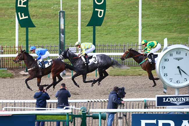 Photo d'arrivée de la course pmu PRIX DU BOIS SAINT-LAZARE à CHANTILLY le Mardi 15 octobre 2019