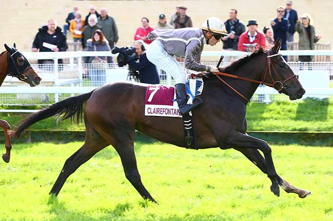 Photo d'arrivée de la course pmu PRIX DU BESSIN à CLAIREFONTAINE le Vendredi 25 octobre 2019