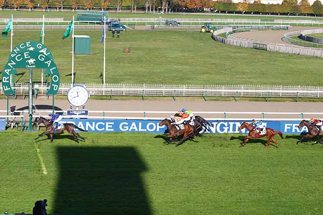 Photo d'arrivée de la course pmu PRIX DU MESNIL-VILLEMENT à CHANTILLY MATINEE le Mardi 19 novembre 2019