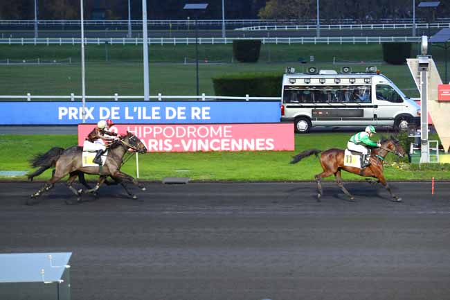Photo d'arrivée de la course pmu PRIX DE L'ILE DE RE à PARIS-VINCENNES le Jeudi 21 novembre 2019
