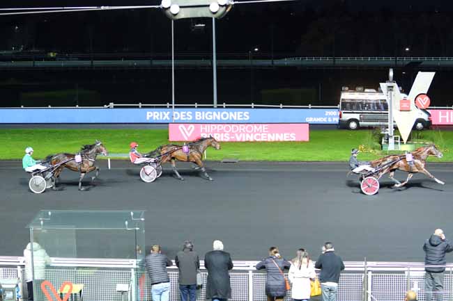 Photo d'arrivée de la course pmu PRIX DES BIGNONES à PARIS-VINCENNES le Jeudi 21 novembre 2019