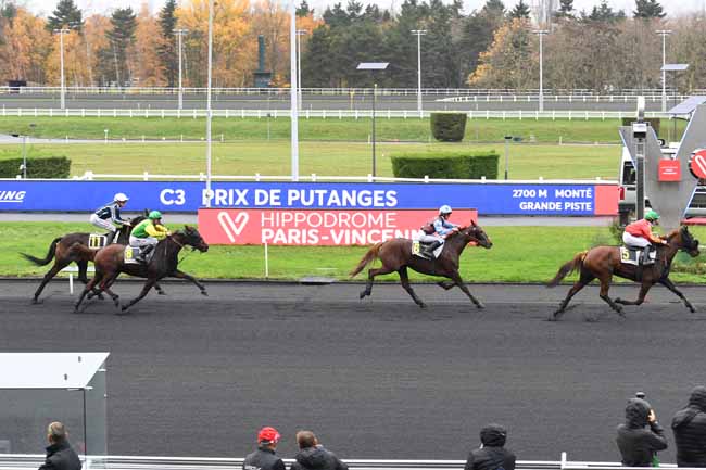 Photo d'arrivée de la course pmu PRIX DE PUTANGES à PARIS-VINCENNES le Mercredi 27 novembre 2019