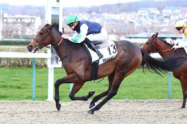 Photo d'arrivée de la course pmu PRIX DU HAUT-GUE à DEAUVILLE le Lundi 2 décembre 2019