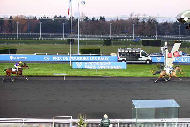 Photo d'arrivée de la course pmu PRIX DE POUGUES-LES-EAUX à PARIS-VINCENNES le Mercredi 4 décembre 2019