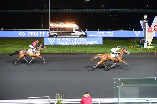 Photo d'arrivée de la course pmu PRIX DE GEMOZAC à PARIS-VINCENNES le Mercredi 4 décembre 2019