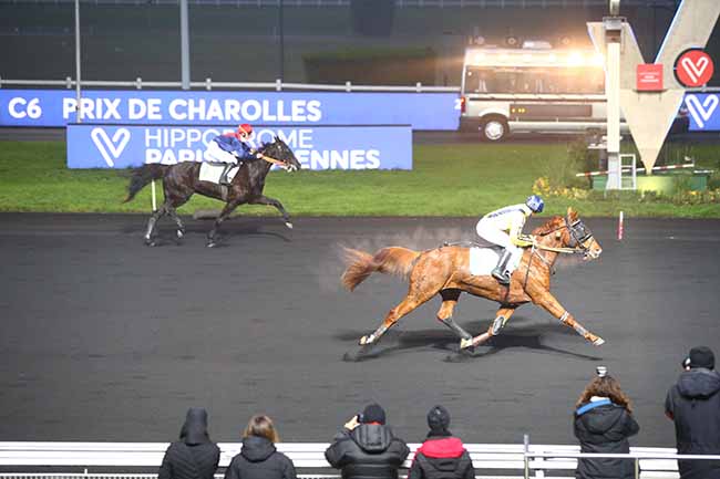 Photo d'arrivée de la course pmu PRIX DE CHAROLLES à PARIS-VINCENNES le Jeudi 5 décembre 2019