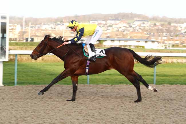 Photo d'arrivée de la course pmu PRIX FLYING WATER à DEAUVILLE le Samedi 14 décembre 2019