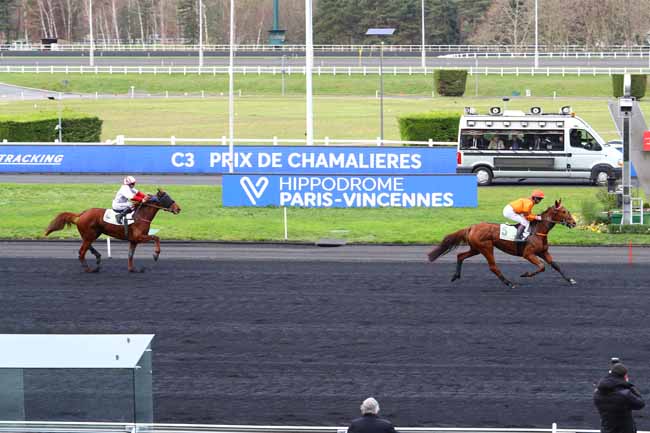 Photo d'arrivée de la course pmu PRIX DE CHAMALIERES à PARIS-VINCENNES le Mardi 17 décembre 2019