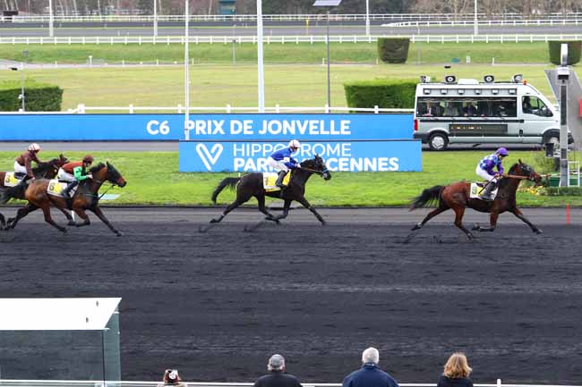Photo d'arrivée de la course pmu PRIX DE JONVELLE à PARIS-VINCENNES le Mardi 17 décembre 2019