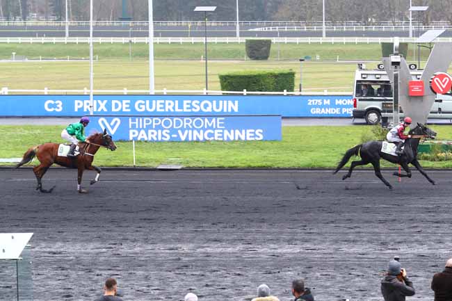 Photo d'arrivée de la course pmu PRIX DE GUERLESQUIN à PARIS-VINCENNES le Jeudi 2 janvier 2020