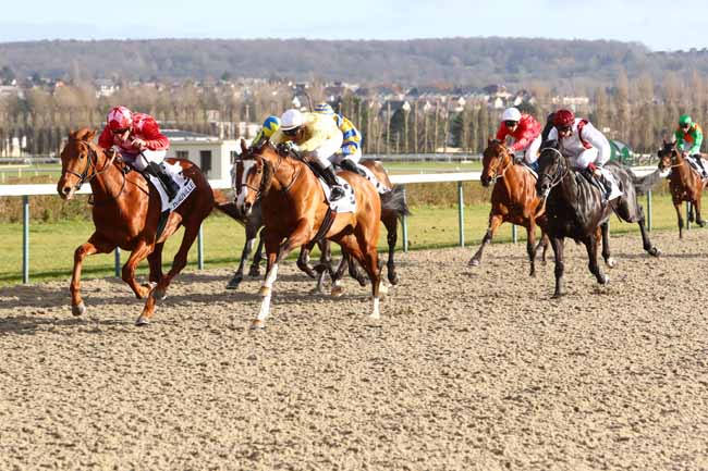 Photo d'arrivée de la course pmu PRIX DE LA BARELIERE à DEAUVILLE le Samedi 4 janvier 2020