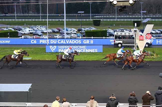 Photo d'arrivée de la course pmu PRIX DU CALVADOS à PARIS-VINCENNES le Dimanche 5 janvier 2020