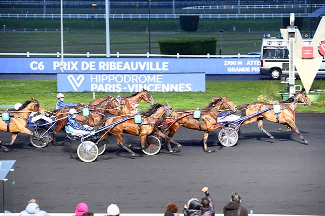 Photo d'arrivée de la course pmu PRIX DE RIBEAUVILLE à PARIS-VINCENNES le Mardi 7 janvier 2020