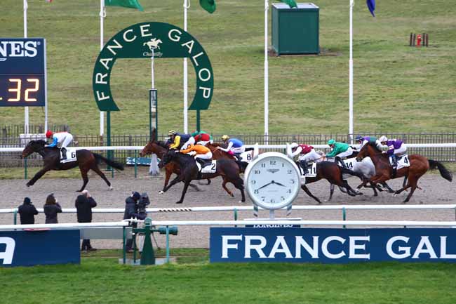 Photo d'arrivée de la course pmu PRIX DU CHATEAU NEUF à CHANTILLY le Mercredi 8 janvier 2020