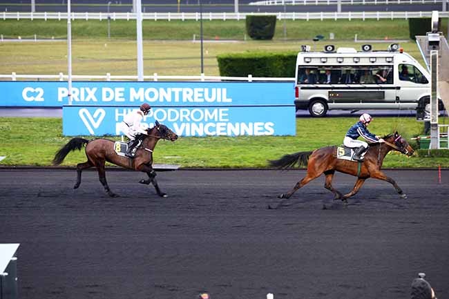 Photo d'arrivée de la course pmu PRIX DE MONTREUIL à PARIS-VINCENNES le Lundi 13 janvier 2020