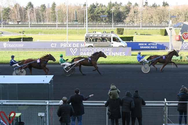 Photo d'arrivée de la course pmu PRIX DE MAUQUENCHY à PARIS-VINCENNES le Vendredi 17 janvier 2020