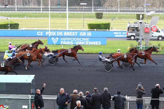 Photo d'arrivée de la course pmu PRIX DE BREST à PARIS-VINCENNES le Samedi 18 janvier 2020