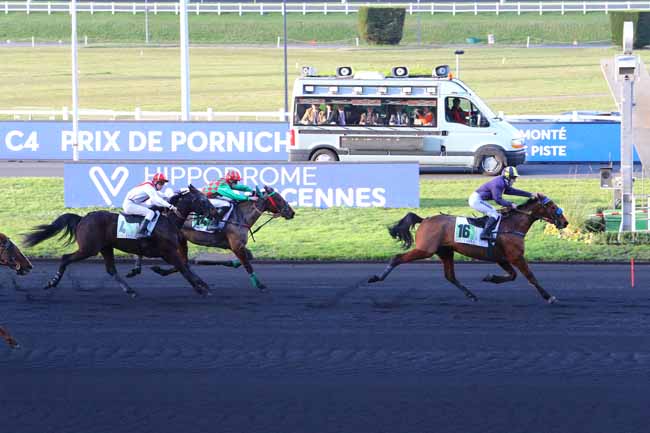 Photo d'arrivée de la course pmu PRIX DE PORNICHET à PARIS-VINCENNES le Samedi 18 janvier 2020
