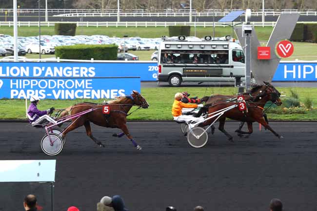 Photo d'arrivée de la course pmu PRIX DU LION D'ANGERS à PARIS-VINCENNES le Dimanche 19 janvier 2020