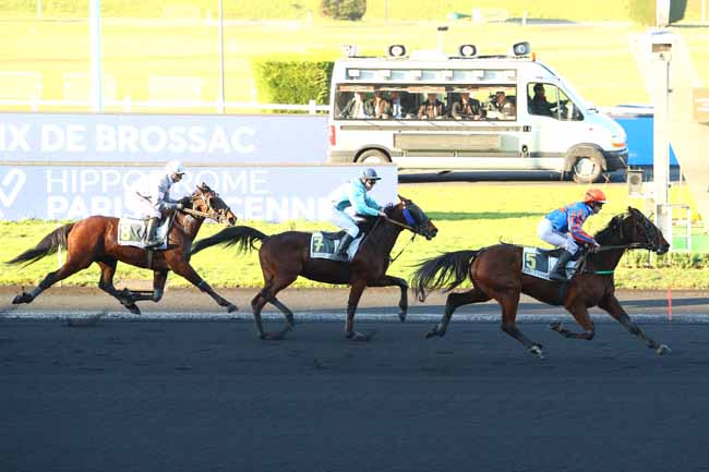Photo d'arrivée de la course pmu PRIX DE BROSSAC à PARIS-VINCENNES le Mardi 21 janvier 2020