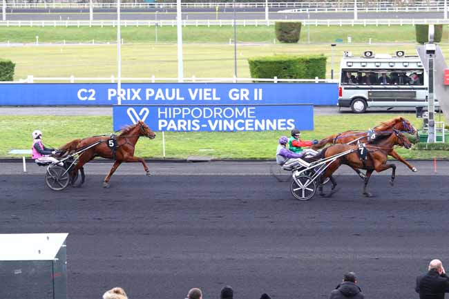 Photo d'arrivée de la course pmu PRIX PAUL VIEL à PARIS-VINCENNES le Samedi 1 février 2020