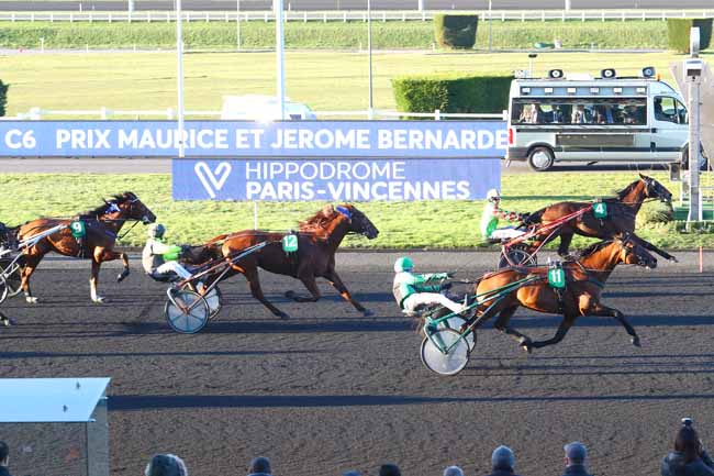Photo d'arrivée de la course pmu PRIX MAURICE ET JEROME BERNARDET à PARIS-VINCENNES le Jeudi 6 février 2020