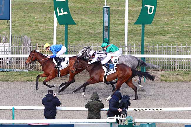Photo d'arrivée de la course pmu PRIX DE LA PREMIERE ROUTE RONDE à CHANTILLY le Mardi 11 février 2020