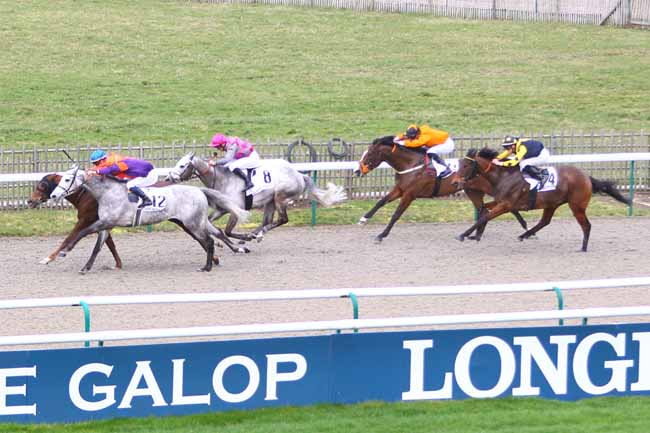 Photo d'arrivée de la course pmu PRIX DE LA ROUTE DE LA VALLEE à CHANTILLY le Vendredi 14 février 2020