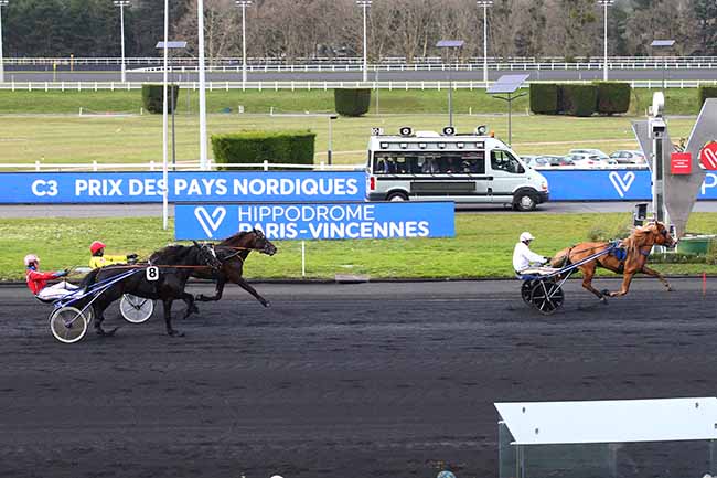 Photo d'arrivée de la course pmu PRIX DES PAYS NORDIQUES à PARIS-VINCENNES le Jeudi 20 février 2020