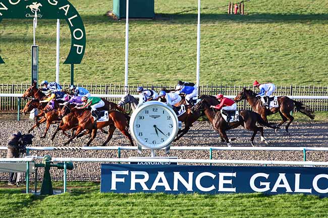 Photo d'arrivée de la course pmu PRIX DE L'ALLEE DU PONT DU ROI à CHANTILLY le Mardi 25 février 2020