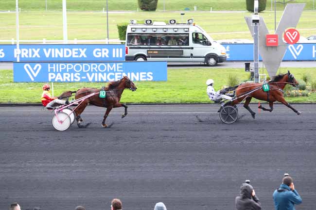 Photo d'arrivée de la course pmu PRIX VINDEX à PARIS-VINCENNES le Jeudi 27 février 2020