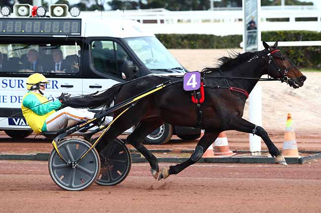 Photo d'arrivée de la course pmu GRAND CRITERIUM DE VITESSE NICE-MATIN à CAGNES-SUR-MER le Dimanche 8 mars 2020