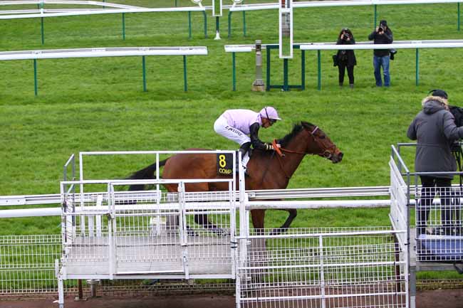 Photo d'arrivée de la course pmu PRIX DU VERMANDOIS à COMPIEGNE le Dimanche 8 mars 2020