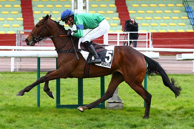Photo d'arrivée de la course pmu PRIX D'ESSAI DES POULICHES (PELOTON A) à COMPIEGNE le Mercredi 11 mars 2020