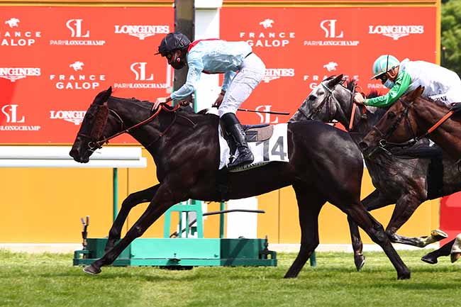 Photo d'arrivée de la course pmu PRIX CHEMIN VERT à LONGCHAMP le Jeudi 14 mai 2020