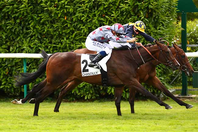 Photo d'arrivée de la course pmu PRIX DE LA MERE MARIE à CHANTILLY le Vendredi 19 juin 2020