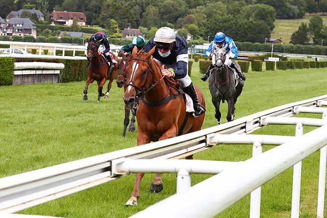 Photo d'arrivée de la course pmu PRIX DES OEILLETS à CLAIREFONTAINE le Lundi 29 juin 2020
