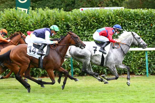 Photo d'arrivée de la course pmu PRIX DE LA FUTAIE DES EPINETTES à CHANTILLY le Dimanche 5 juillet 2020