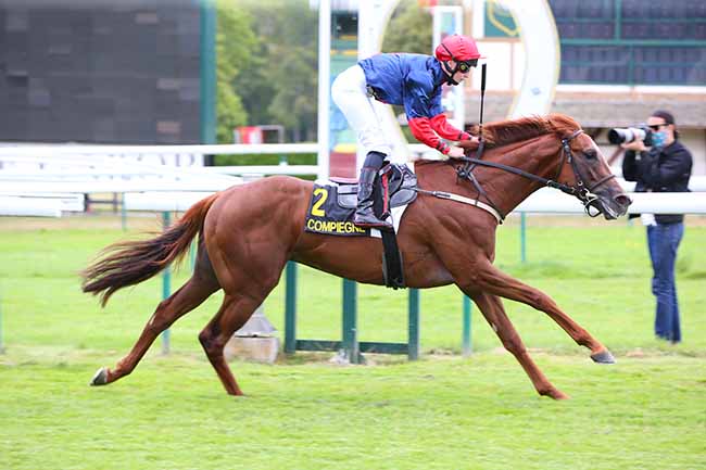 Photo d'arrivée de la course pmu PRIX DES ETANGS DE SAINT-PIERRE à COMPIEGNE le Lundi 6 juillet 2020