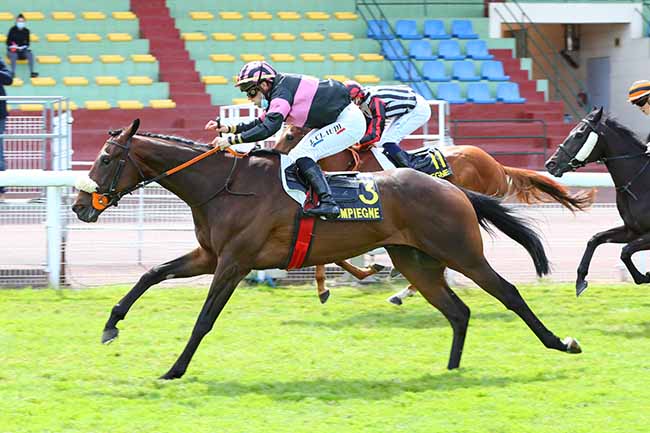 Photo d'arrivée de la course pmu PRIX DU MONT SAINT-JEAN à COMPIEGNE le Lundi 6 juillet 2020