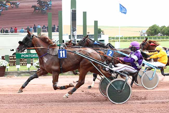 Photo d'arrivée de la course pmu PRIX DE L'ENTREPRISE SARRAZIN à LE MONT SAINT MICHEL le Mercredi 15 juillet 2020