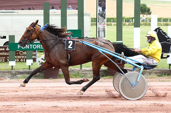 Photo d'arrivée de la course pmu PRIX DE L'IMPRIMERIE ARC EN CIEL à LE MONT SAINT MICHEL le Mercredi 15 juillet 2020