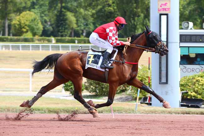 Photo d'arrivée de la course pmu PRIX DE CHAUDES-AIGUES à ENGHIEN le Samedi 1 août 2020
