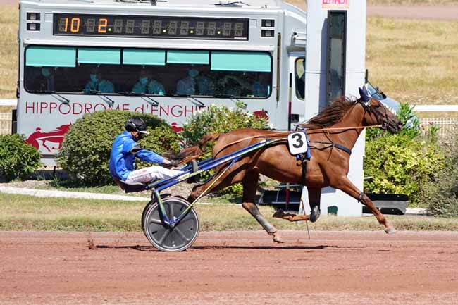 Photo d'arrivée de la course pmu PRIX DE LA PORTE DE MONTREUIL à ENGHIEN le Jeudi 6 août 2020