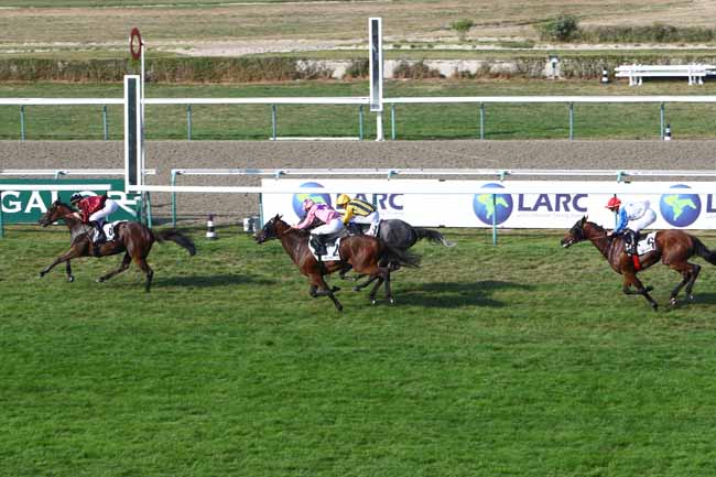 Photo d'arrivée de la course pmu PRIX HIPODROMO DE MONTERRICO à DEAUVILLE le Dimanche 9 août 2020